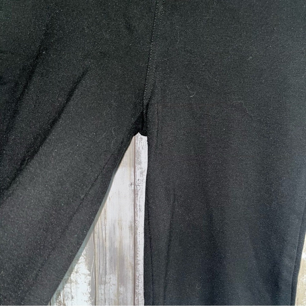 Lauren Ralph Lauren Black Wide Leg Pull On Pants - Picture 3 of 5
